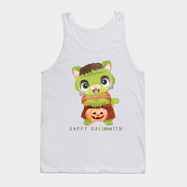 cute kitty for halloween day Tank Top by sharukhdesign